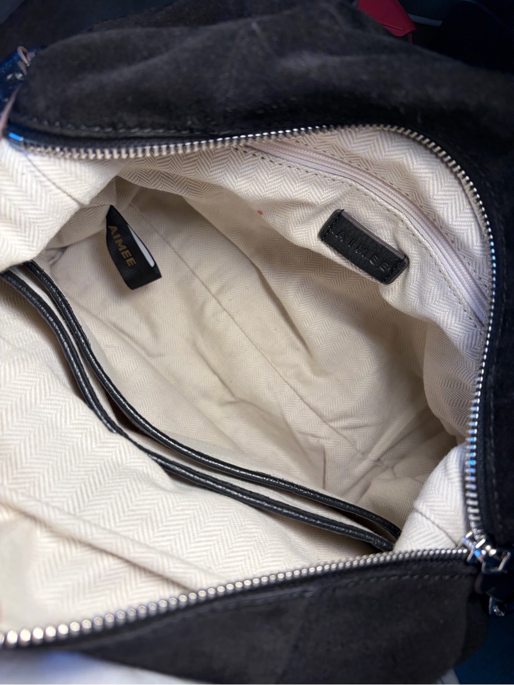 Aimee Kestenberg Black Suede & Leather Shoulder Bag - Picture 3 of 9